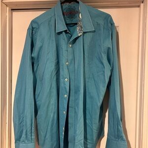 Robert Graham Turquoise Button Down Shirt